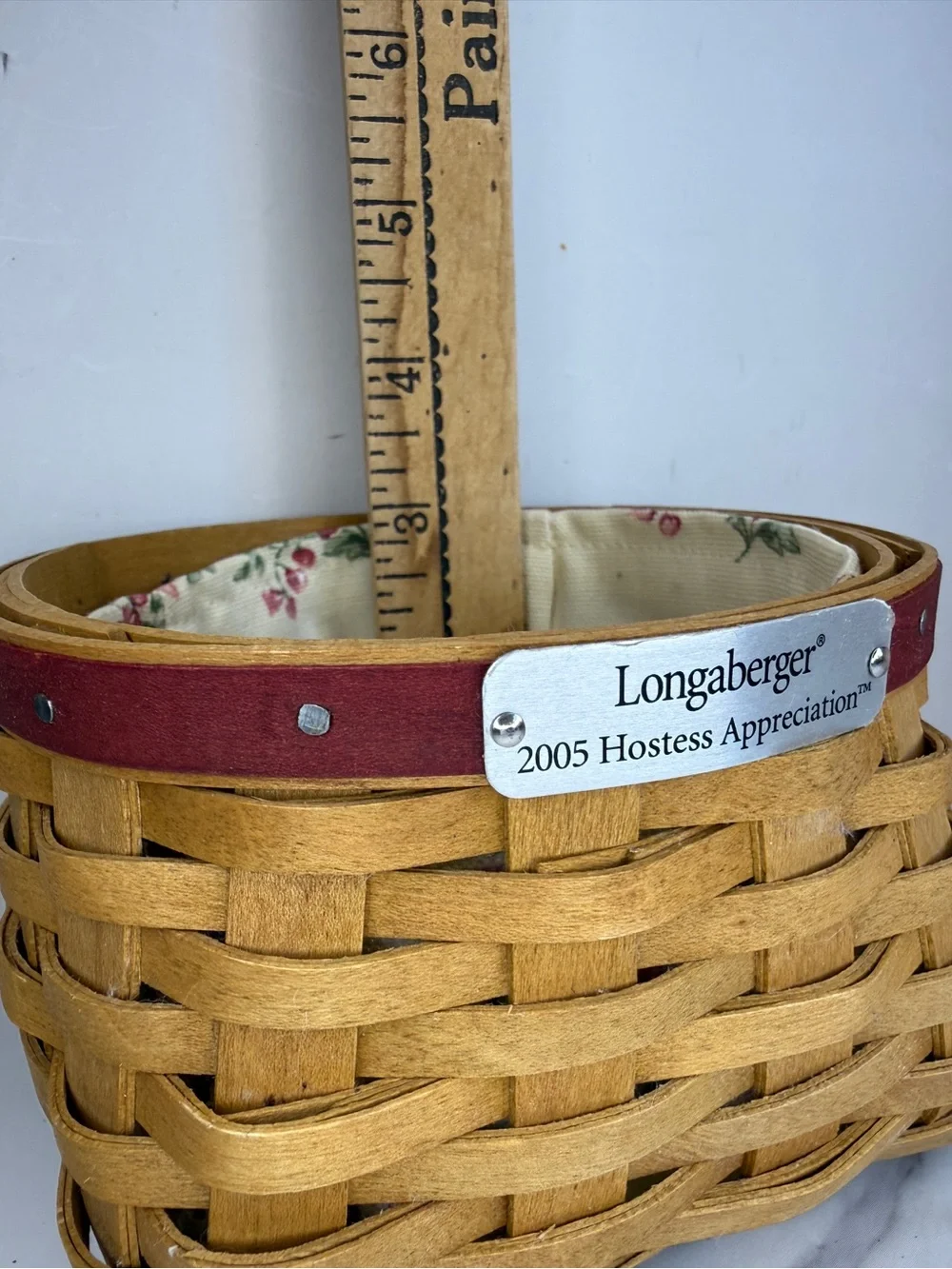LONGABERGER 2005 Hostess Appreciation Basket Liner Pamphlet Signed